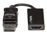 StarTech Adaptateur DisplayPort vers HDMI - Convertisseur DP vers HDMI - M/F - Ultra HD 4K 60 Hz - Noir (DP2HD4K60S) - Convertisseur vidéo - DisplayPort - HDMI - pour P/N: DK30C2DAGPD, TB32DP14, TB32DP2T, TB3DK2DHV, TB3DK2DHVUE DP2HD4K60S