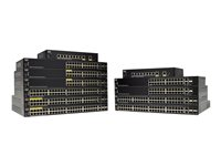 Cisco 250 Series SG250-50HP - Commutateur - C3 - intelligent - 48 x 10/100/1000 (PoE+) + 2 x combo Gigabit Ethernet / SFP Gigabit - Montable sur rack - PoE+ (192 W) - remanufacturé SG250-50HP-K9EU-RF